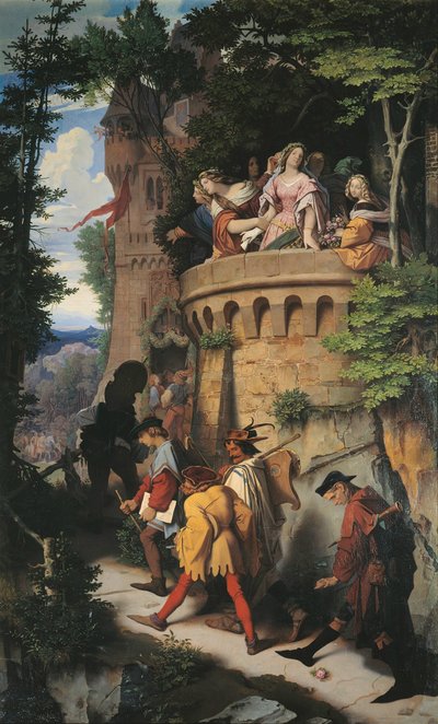 Die Rose oder Die Künstlerwanderung von Moritz Ludwig von Schwind